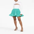 Lanvin ruffled flared miniskirt - Green