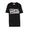 Diesel Kids logo-print cotton T-shirt - Black