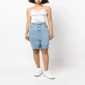 MOSCHINO JEANS fitted washed-denim skirt - Blue