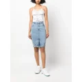 MOSCHINO JEANS fitted washed-denim skirt - Blue