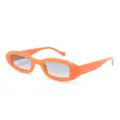 Retrosuperfuture logo-print round-frame sunglasses - Orange