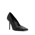 Love Moschino stud-embellished 100mm leather pumps - Black