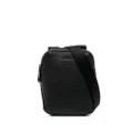 Calvin Klein logo-plaque zipped messenger bag - Black