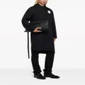 Jil Sander asymmetric-hem cotton coat - Black