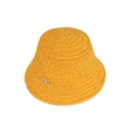Dolce & Gabbana logo-plaque crochet bucket hat - Yellow