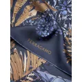 Ferragamo palm tree print silk scarf - Blue