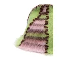 Marni colour-block wool-mohair blend knit beanie - Green