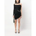Mugler cut-out asymmetric minidress - Black
