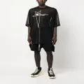 Rick Owens X Champion embroidered-logo cotton shorts - Black
