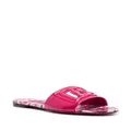 Dolce & Gabbana DG-logo flat slides - Pink