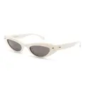 Alexander McQueen Eyewear Spike-stud detail cat-eye sunglasses - Neutrals