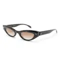 Alexander McQueen Eyewear Spike-stud detail cat-eye sunglasses - Black