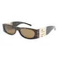 Givenchy 4G tortoiseshell square-frame sunglasses - Brown