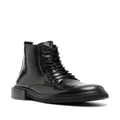 Calvin Klein leather lace-up boots - Black