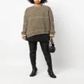 Stella McCartney melange-effect wool-cotton blend jumper - Brown