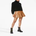 alice + olivia Carter faux leather pleated skirt - Brown