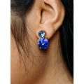 Jennifer Behr Myrla crystal-detail drop earrings - Blue