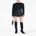 Dion Lee snakeskin-effect leather skirt - Black