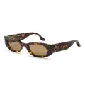 Victoria Beckham tortoiseshell-effect oval-frame sunglasses - Brown