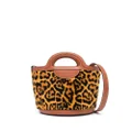 Marni mini Tropicalia leopard-print bucket bag - Brown