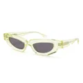 Kuboraum transparent cat-eye sunglasses - Green