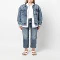 7 For All Mankind logo-patch straight-leg jeans - Blue