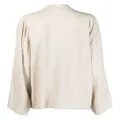 By Malene Birger Lomaria wide-sleeve blouse - Neutrals