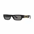 Versace Eyewear logo-plaque square-frame sunglasses - Black