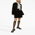 Dolce & Gabbana side-slit rush-stitch midi skirt - Black