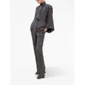 Saint Laurent polka-dot tailored silk trousers - Black