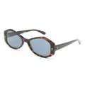 Stella McCartney Eyewear tortoiseshell-effect geometric-frame sunglasses - Brown
