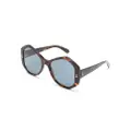 Stella McCartney Eyewear tortoiseshell-effect geometric-frame sunglasses - Brown