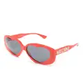 Moschino Eyewear heart-shaped oversize-frame sunglasses - Red