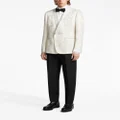 Zegna jacquard silk-wool evening jacket - White