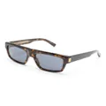Dunhill tortoiseshell-effect rectangle-frame sunglasses - Brown