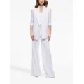 alice + olivia Shan shoulder-pad roll-sleeve blazer - White