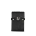 Balmain B-Buzz leather smartphone holder - Black