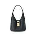 Ferragamo medium Gancini-buckle leather hobo bag - Black