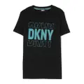 Dkny Kids logo-print cotton-blend T-shirt - Black