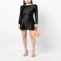 Cynthia Rowley scoop-back long-sleeve minidress - Black