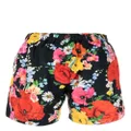 Camilla Adieu Yesterday floral-print swim shorts - Black