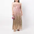 Jenny Packham Midnight embellished strapless gown - Pink