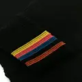 Paul Smith stripe-print wool gloves - Black