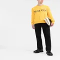 Alexander McQueen logo-embroidered knitter jumper - Yellow