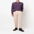 Canali long-sleeved polo shirt - Purple