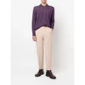 Canali long-sleeved polo shirt - Purple