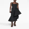 Alexander McQueen asymmetric flared dress - Black