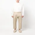 Canali stand-up collar linen shirt - White