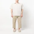 Canali short-sleeve linen shirt - Neutrals