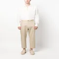 Canali long-sleeve linen shirt - White